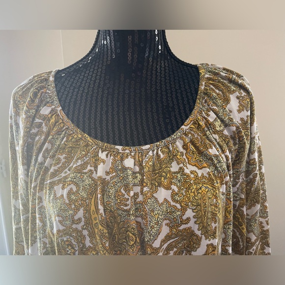 MICHEAL Micheal Kors Paisley Print Top Size 1X - Picture 2 of 11